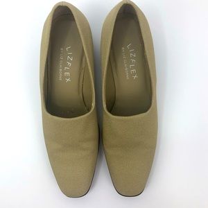 Liz Claiborne-Liz Flex Nude Fabric Heel Dress shoe.